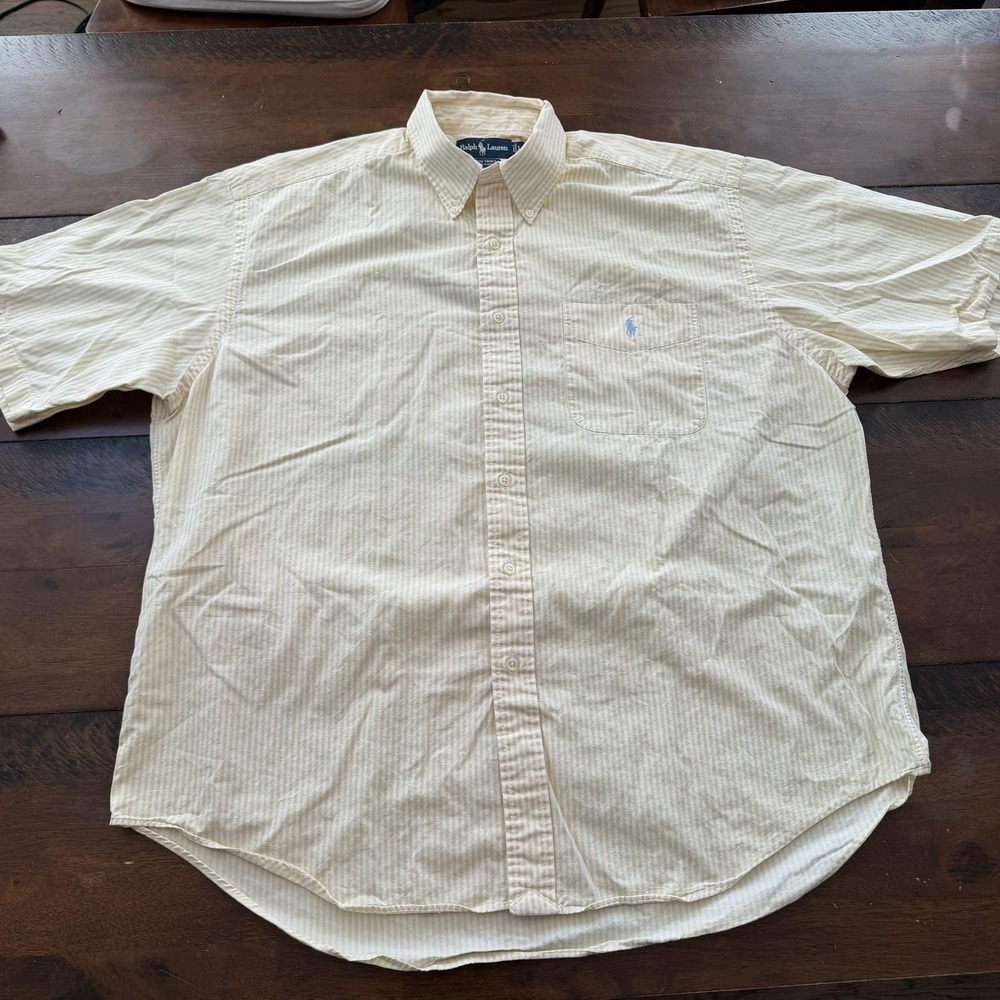 Lot Of 3 Ralph Lauren Shirt Mens Large Plaid Stripe Button Down‎ Cotton Casual - Picture 15 of 16